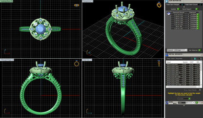 Round Vintage Halo Hand Crafted Engagement Ring