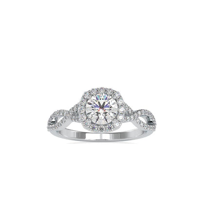 Round Halo Infinity Diamond Engagement Ring