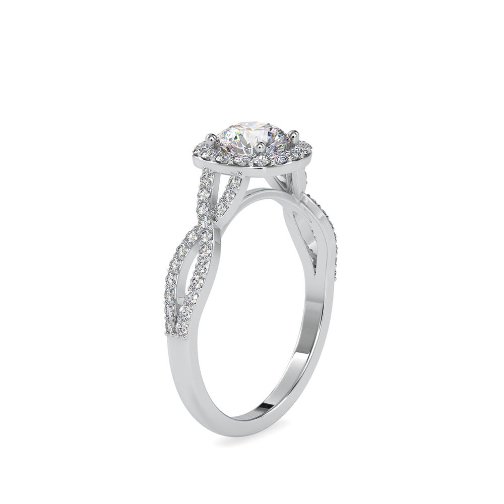 Round Halo Infinity Diamond Engagement Ring