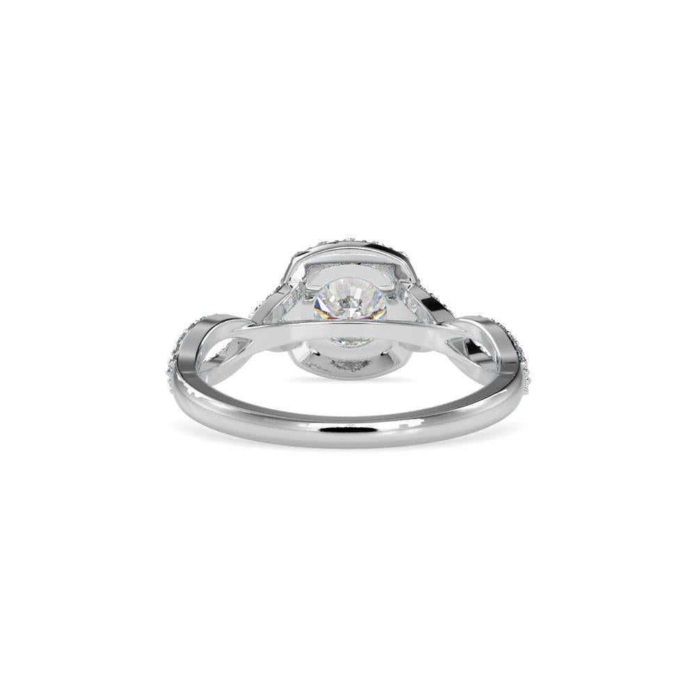 Round Halo Infinity Diamond Engagement Ring