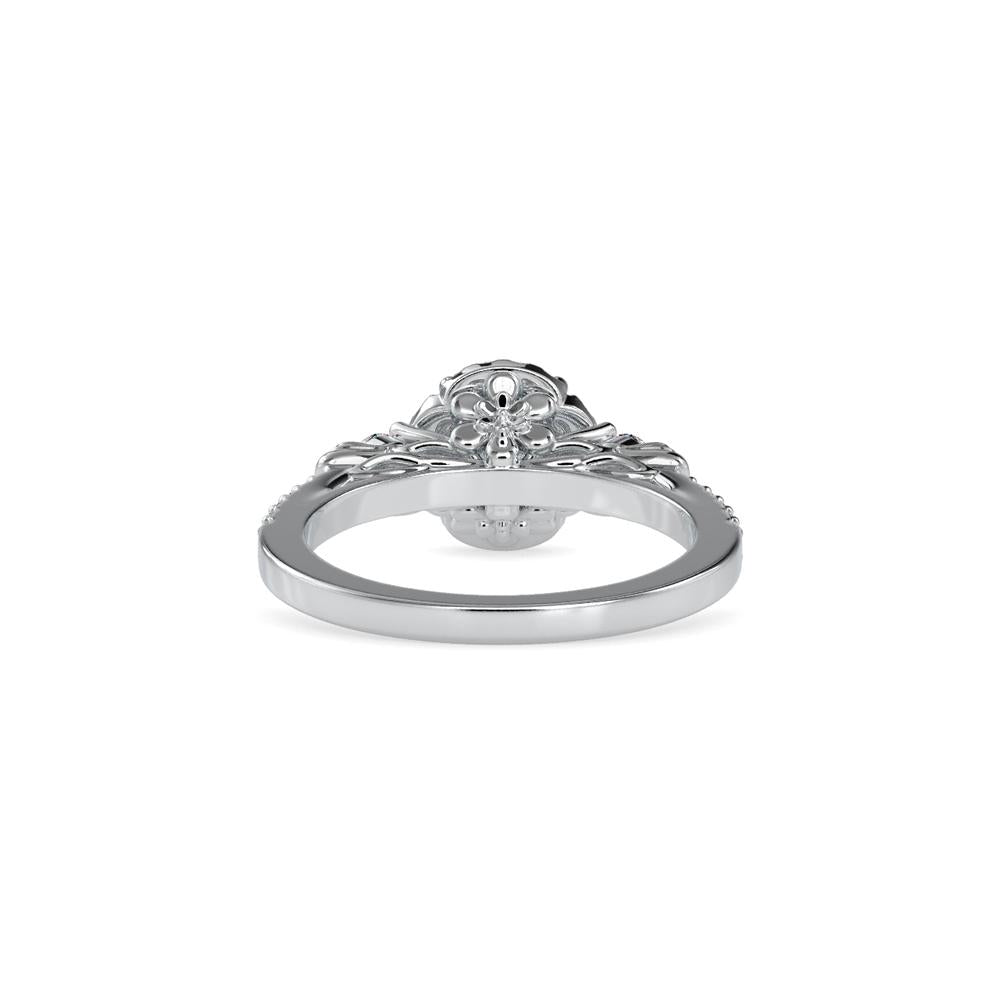 Fancy Hidden Flower Halo Diamond Engagement Ring