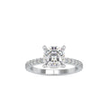 Cushion 4 Prong Diamond Solitaire Engagement Ring
