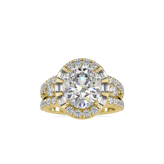 Oval Shape Vintage Halo Daimond Engagement Ring