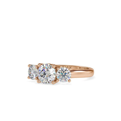 Classic Three-Stone Daimond Engagement Ring
