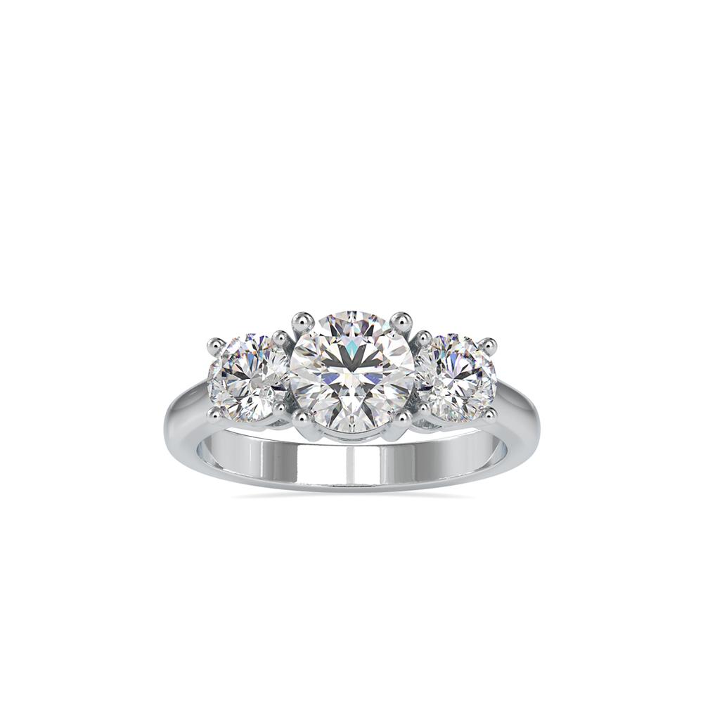Classic Three-Stone Daimond Engagement Ring