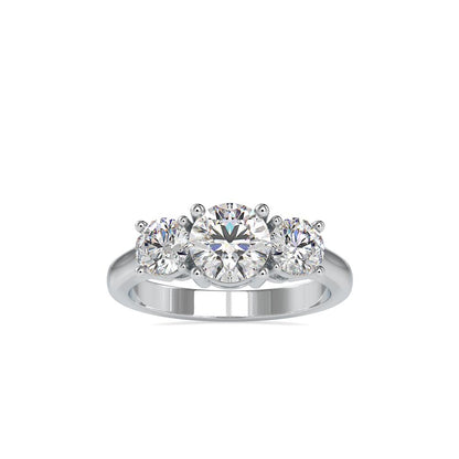 Classic Three-Stone Daimond Engagement Ring