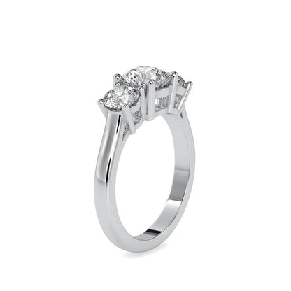 Classic Three-Stone Daimond Engagement Ring