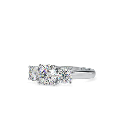 Classic Three-Stone Daimond Engagement Ring