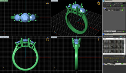Classic Three-Stone Daimond Engagement Ring