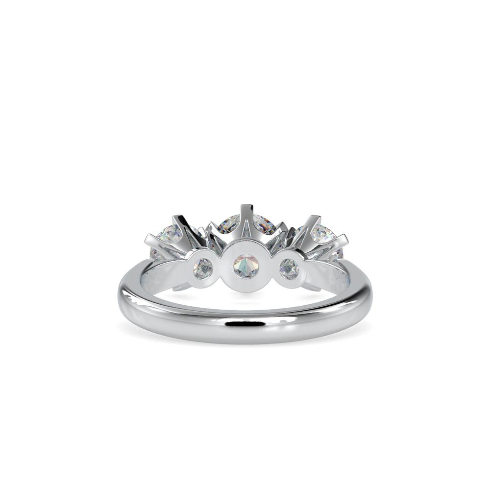 Classic Three-Stone Tapered Engagement Ring