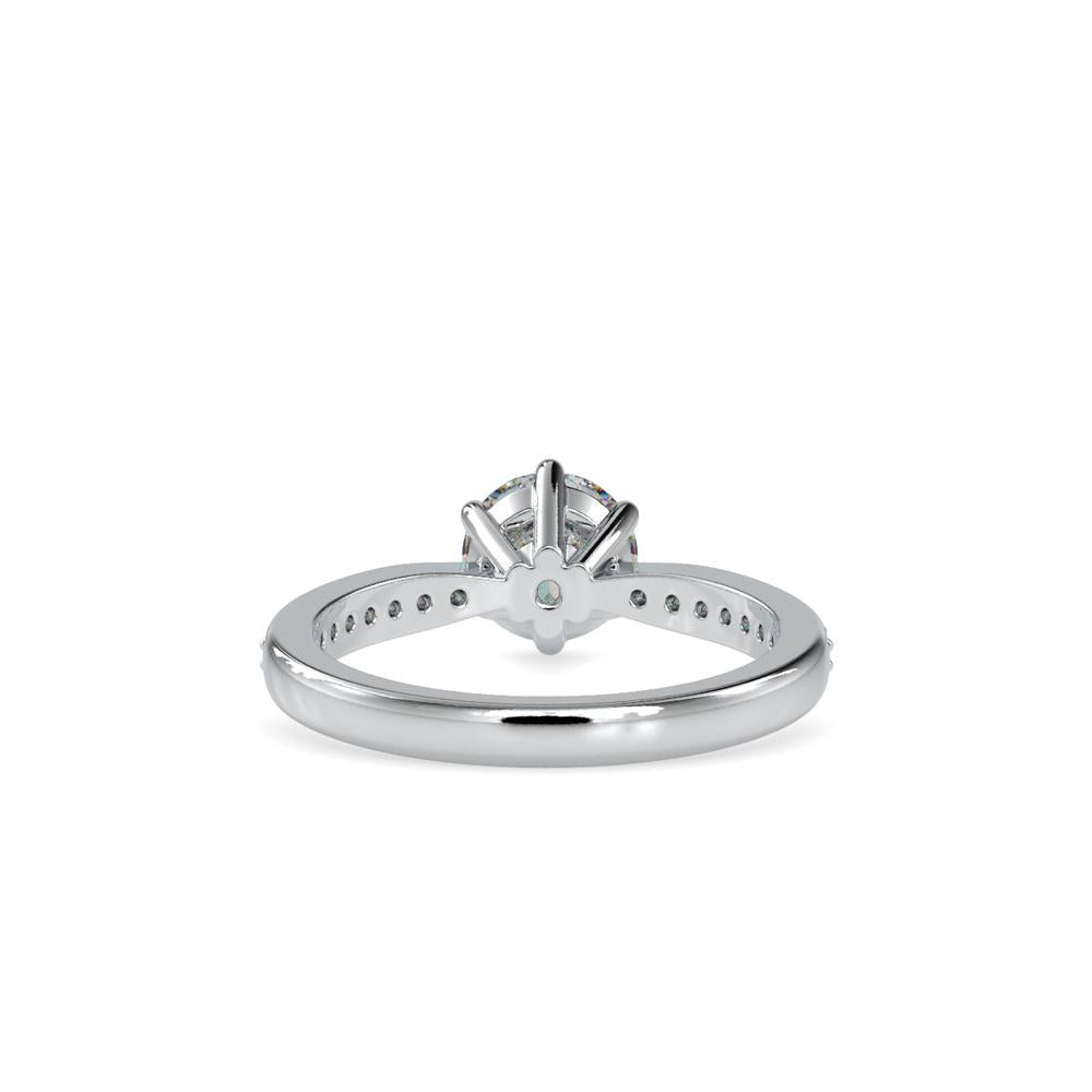 Classic 6 Prong Tapered Solitaire Engagement Ring