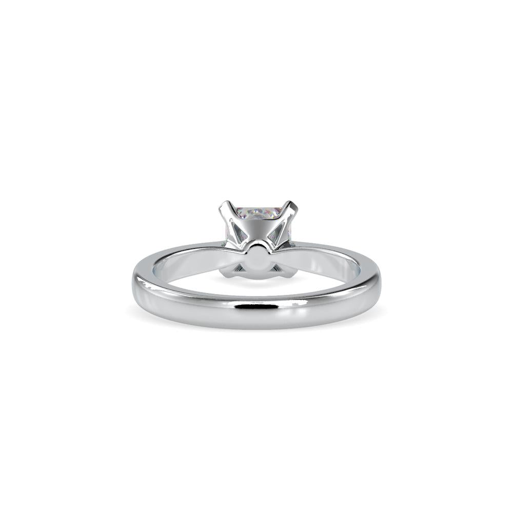 Princess Diamond Tapered Solitaire Engagement Ring
