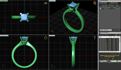 Princess Diamond Tapered Solitaire Engagement Ring