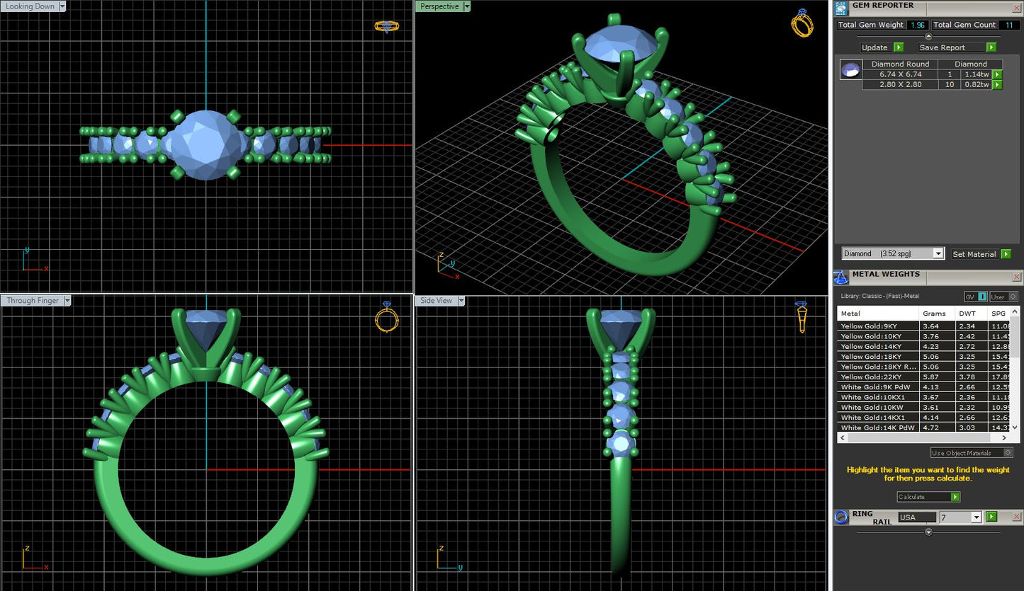 Classic 4 Prong Diamond Solitaire Engagement Ring