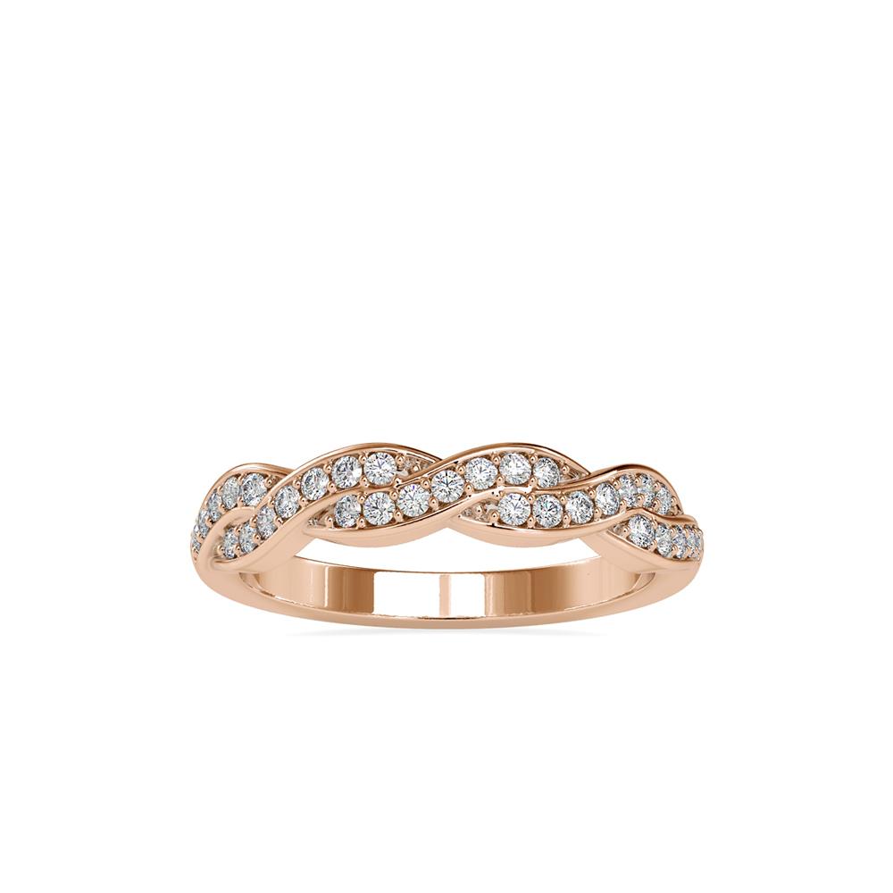 Infinity Twist Micropave Diamond Wedding Ring