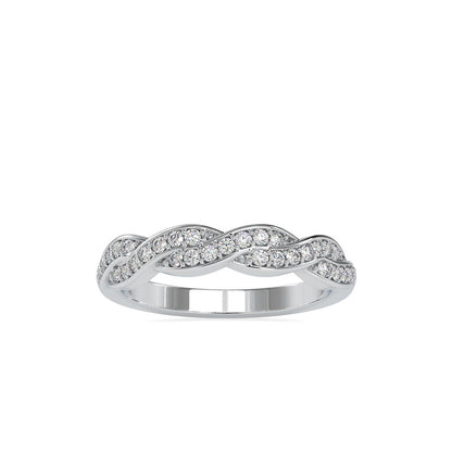 Infinity Twist Micropave Diamond Wedding Ring