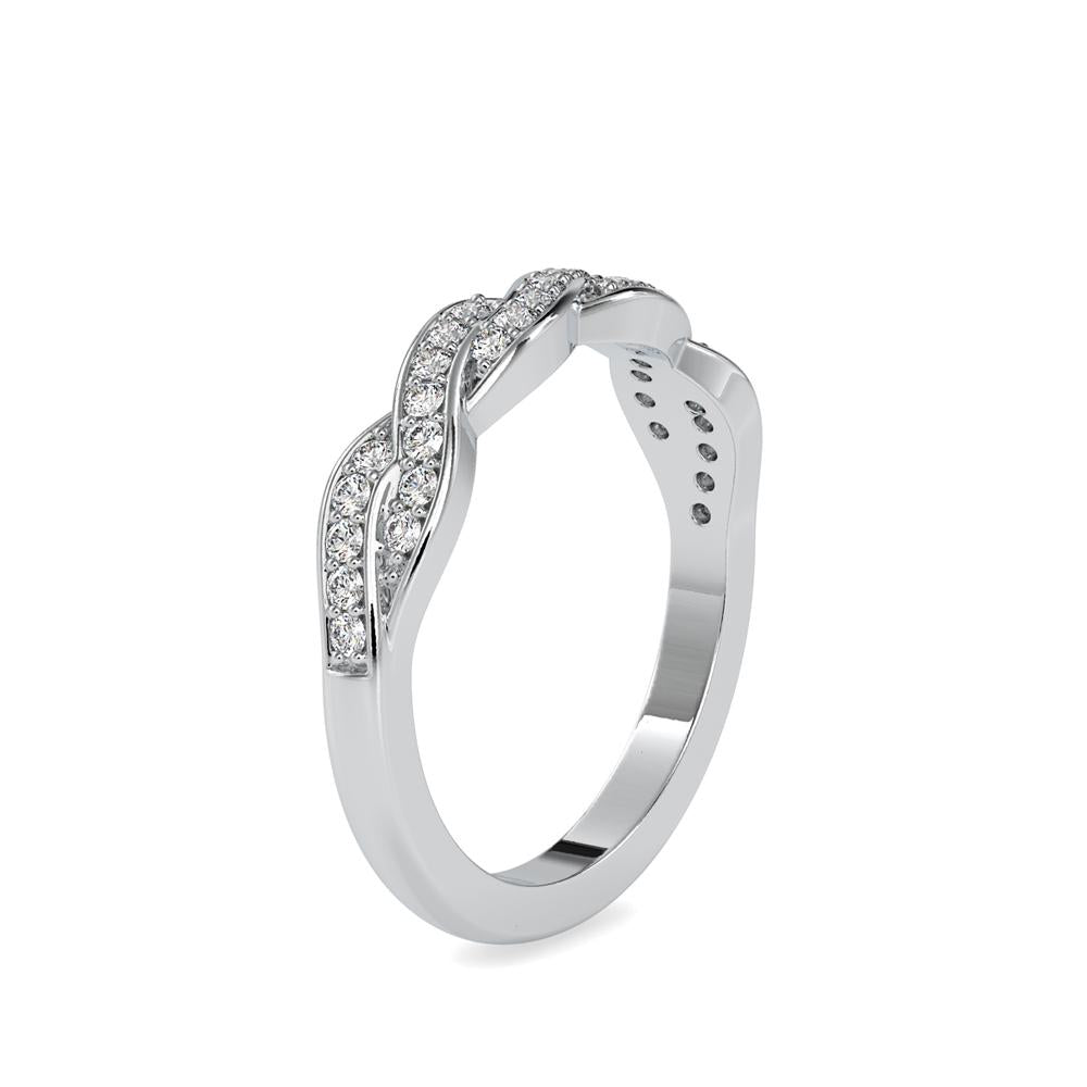 Infinity Twist Micropave Diamond Wedding Ring