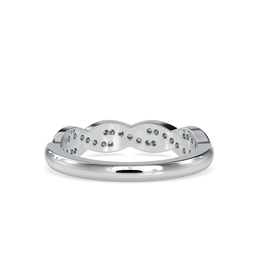 Infinity Twist Micropave Diamond Wedding Ring