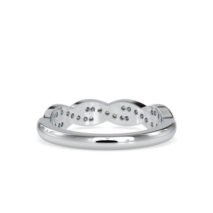 Infinity Twist Micropave Diamond Wedding Ring
