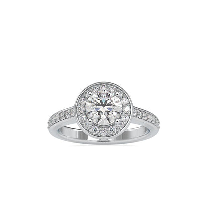 Round Halo Dimaond Engagement Ring