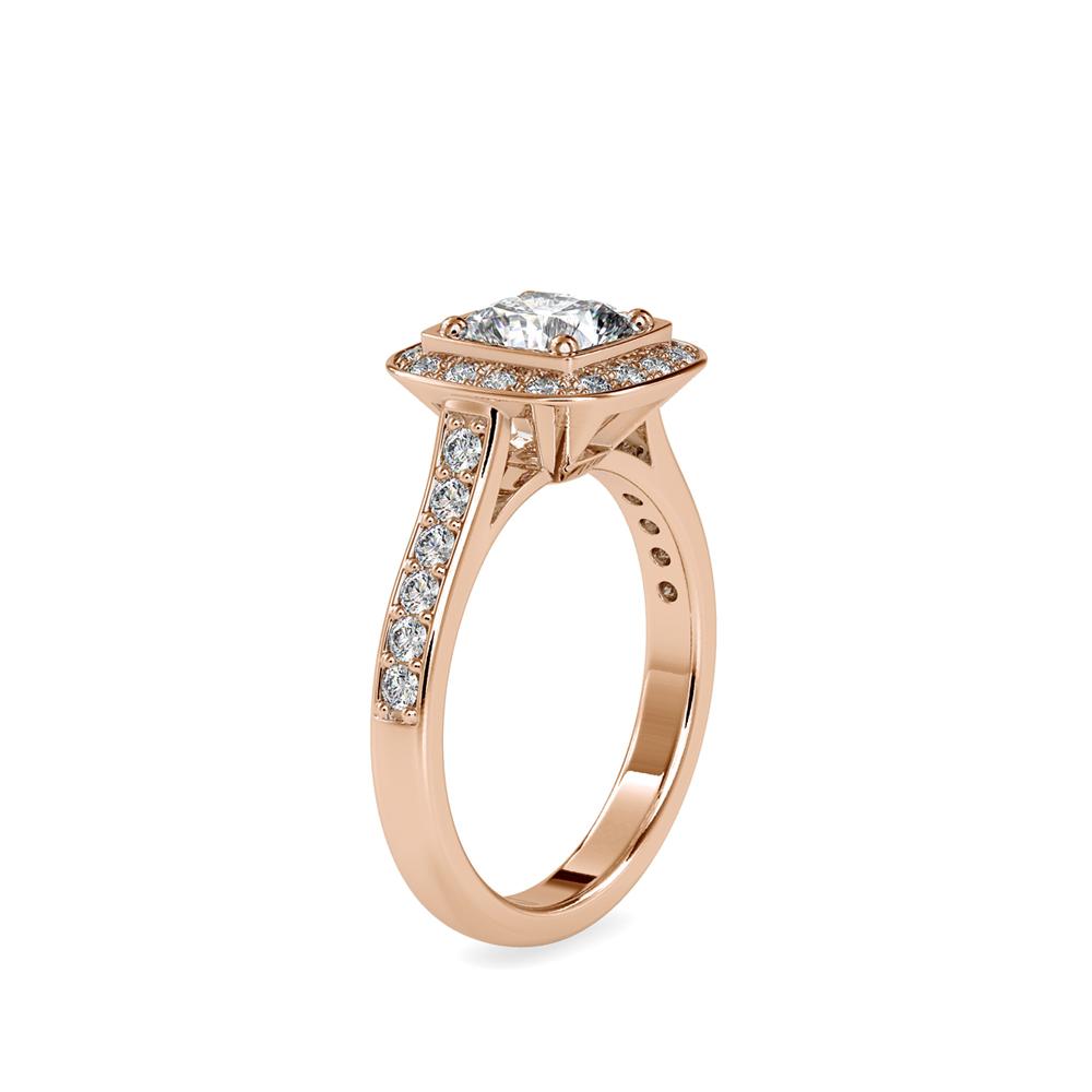 Cushion Halo Diamond Engagement Ring