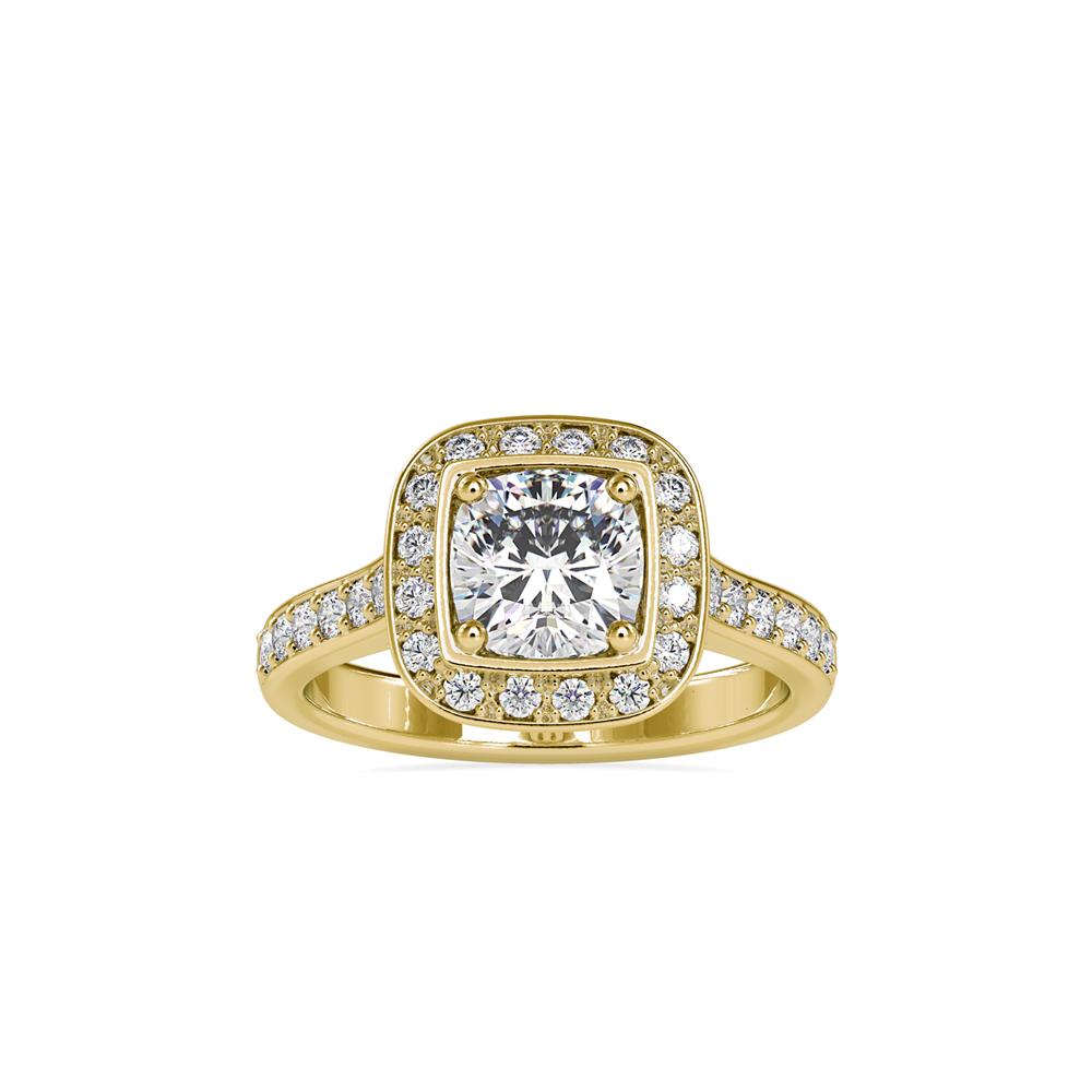 Cushion Halo Diamond Engagement Ring