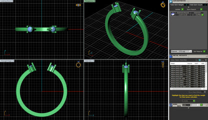 Round Diamond Tiny Cuff Ring