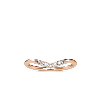 Curved Diamond Wedding Band