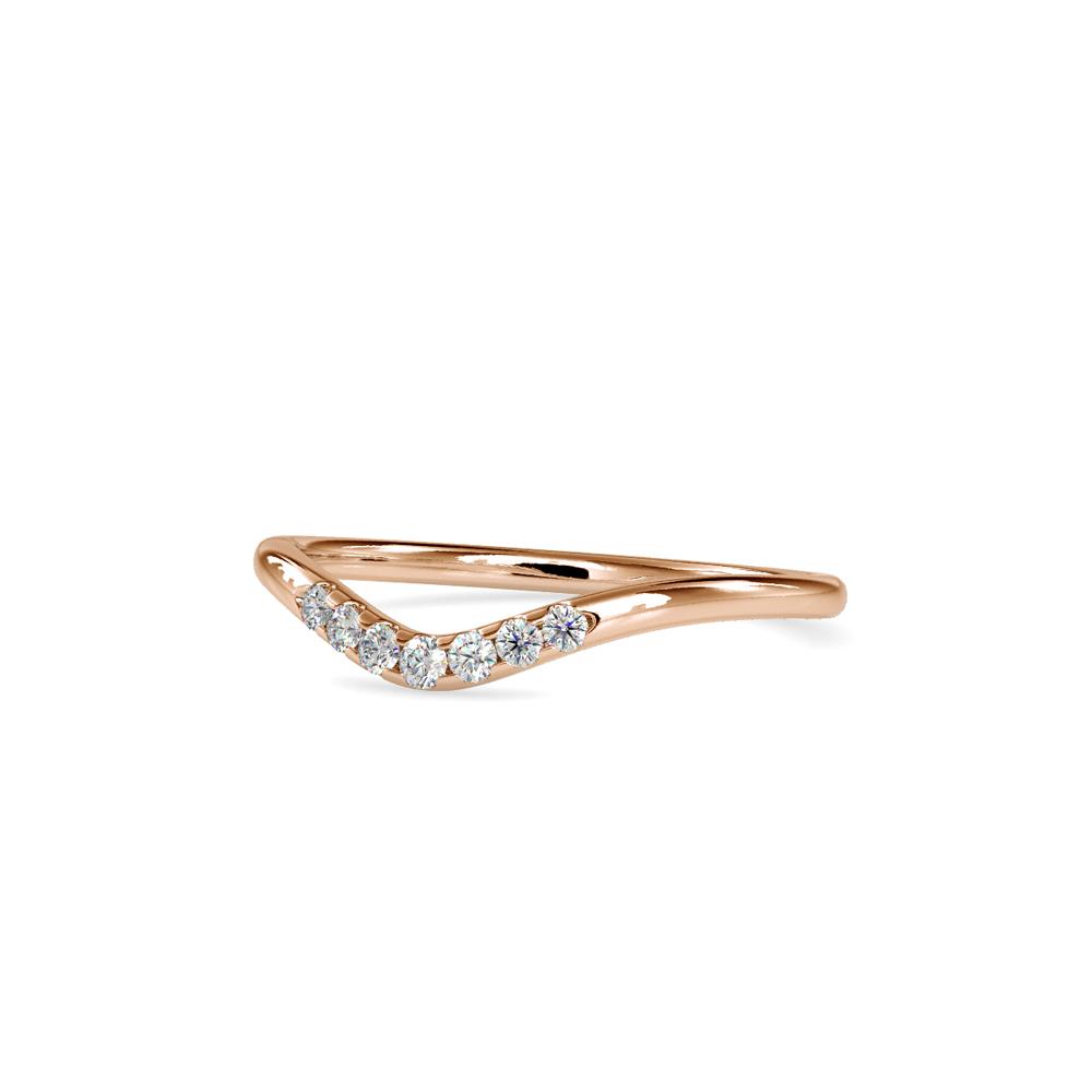 Curved Diamond Wedding Band