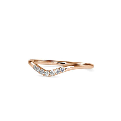 Curved Diamond Wedding Band
