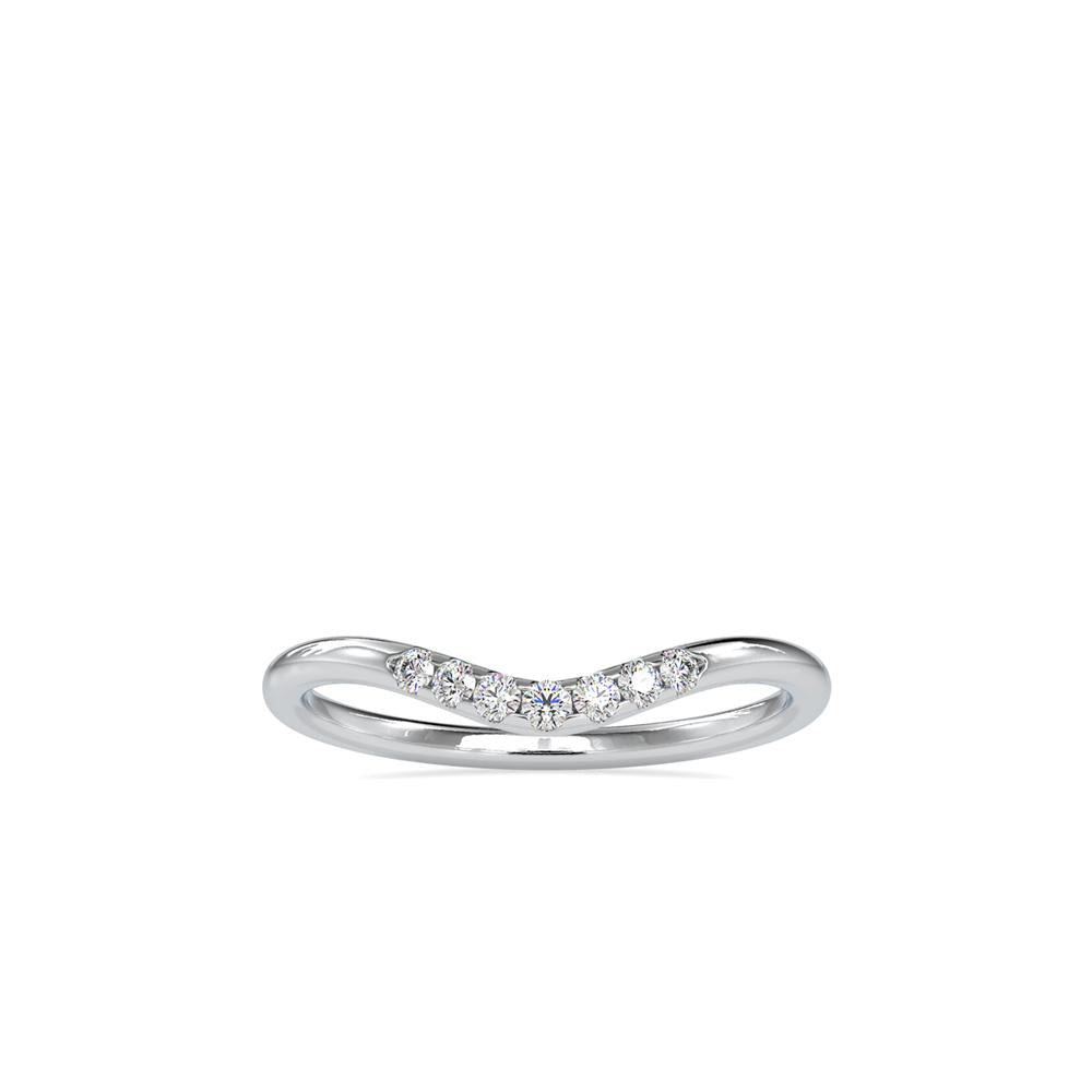 Curved Diamond Wedding Band