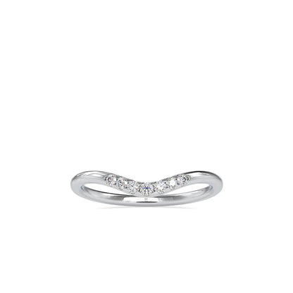 Curved Diamond Wedding Band
