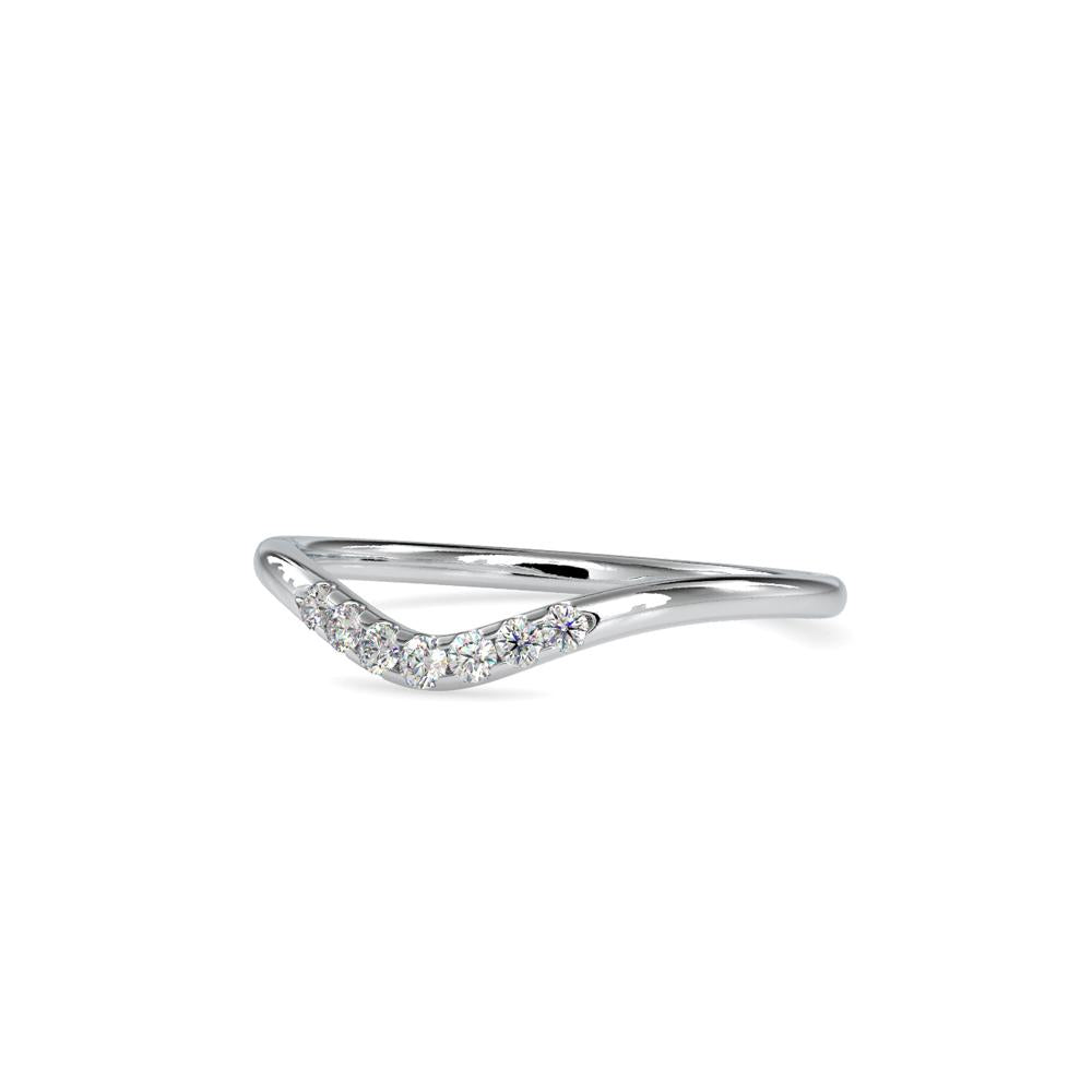 Curved Diamond Wedding Band
