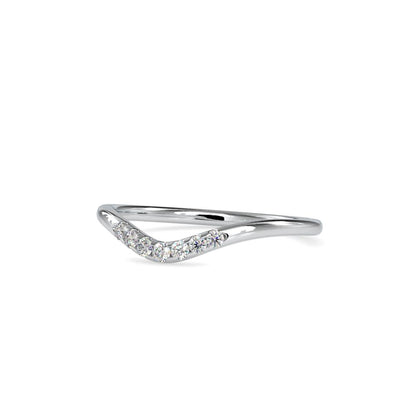 Curved Diamond Wedding Band