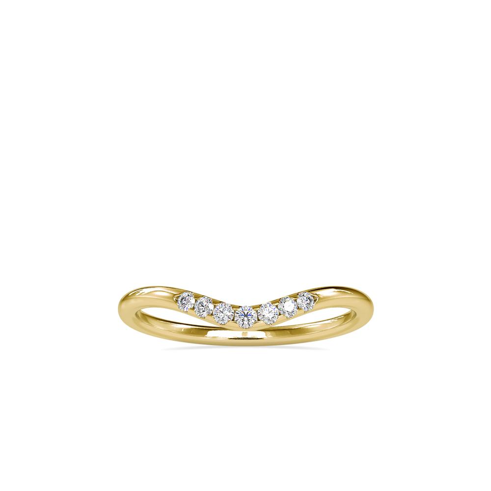 Curved Diamond Wedding Band