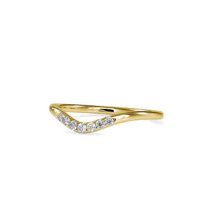Curved Diamond Wedding Band