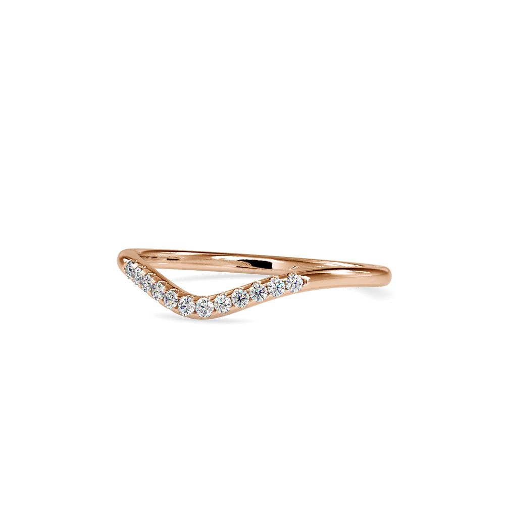 Curved French Pave Diamond Wedding Band