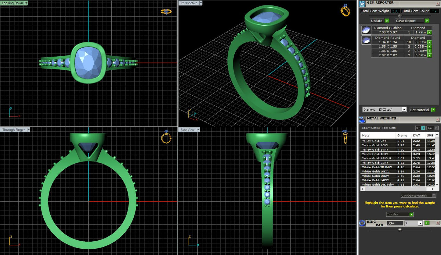 Classiz Bezel Set Cushion Diamond Engagement Ring