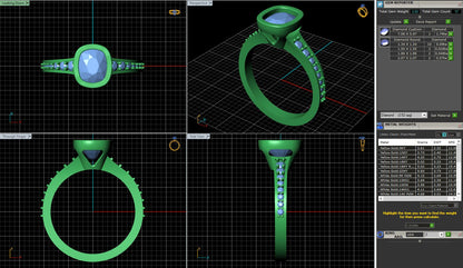 Classiz Bezel Set Cushion Diamond Engagement Ring