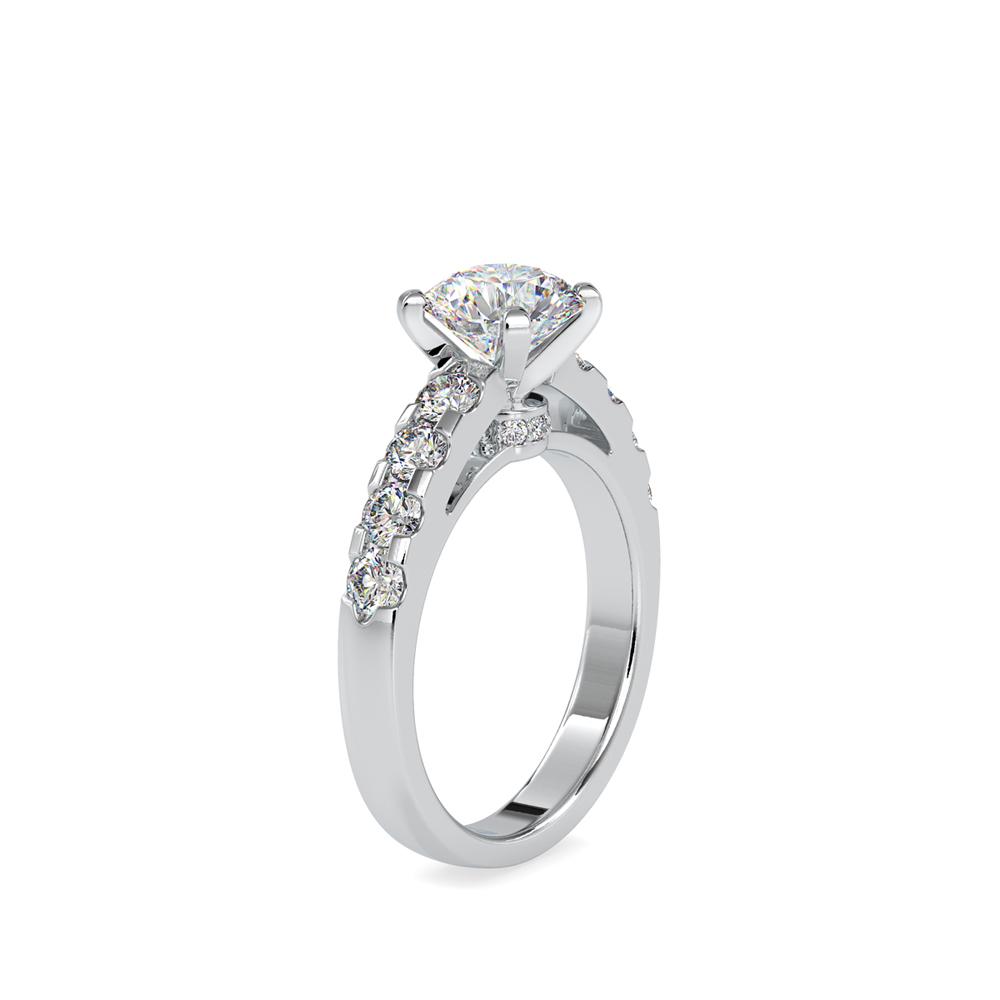 Round 4 Prong Diamond Engagement Ring