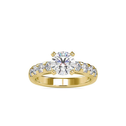 Round 4 Prong Diamond Engagement Ring