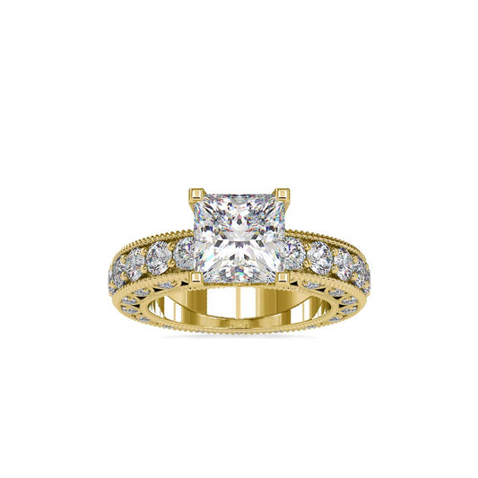 Vintage Princess Diamond Engagement Ring