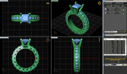 Vintage Princess Diamond Engagement Ring