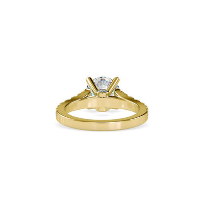 Round 4 Prong Tapered Diamond Engagement Ring
