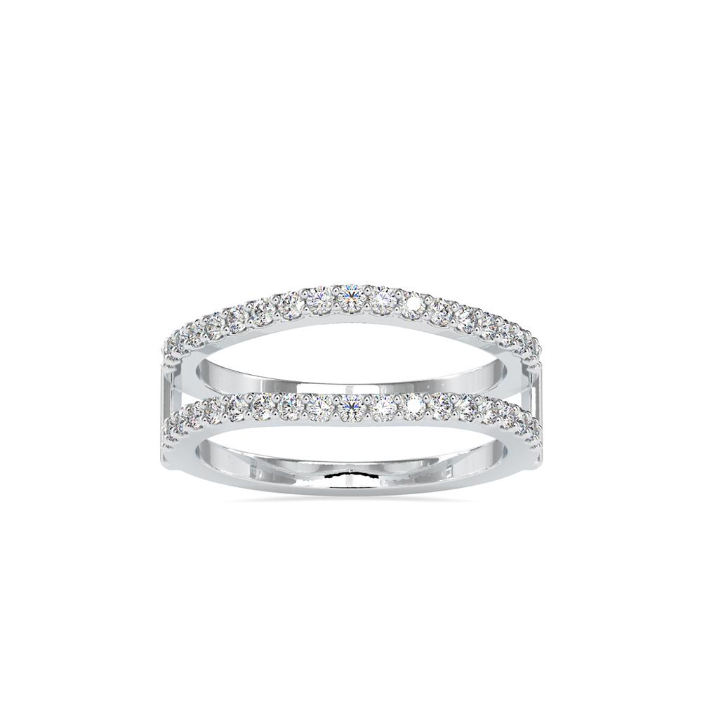 Double Sided Curved Diamond Wedding Ring