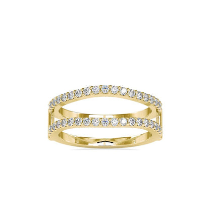 Double Sided Curved Diamond Wedding Ring