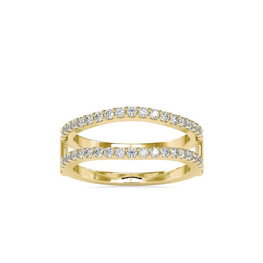 Double Sided Curved Diamond Wedding Ring