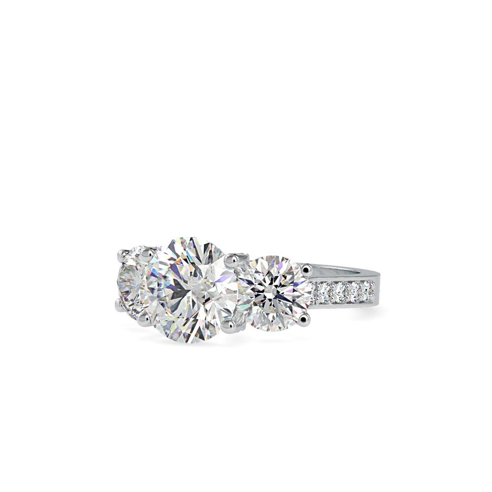 Three-Stone Round Diamond Engagement Ring
