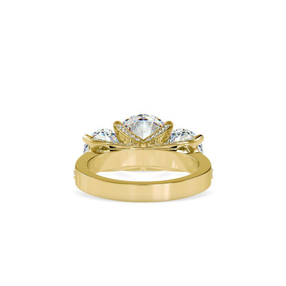 Three-Stone Round Diamond Engagement Ring