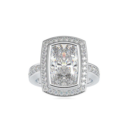 Princess Halo Diamond Engagement Ring